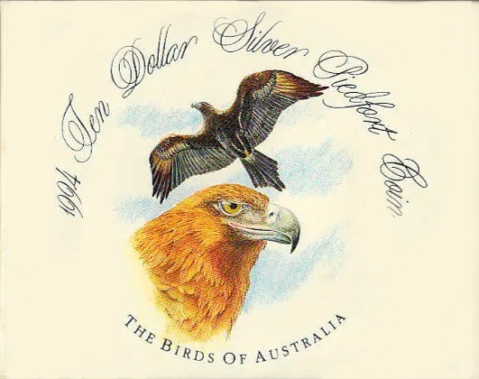 1994 Birds of Australia 'Wedge-Tailed Eagle' $10 Silver Piedfort