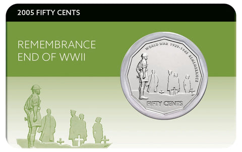 2005 End of WWII 60th Anniversary 50c Cu-Ni Coin Pack