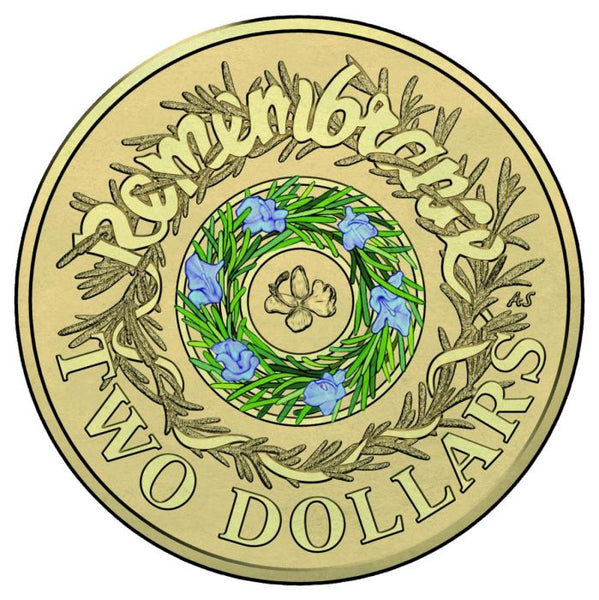 2017 Remembrance Day Coloured $2 'C' Mintmark