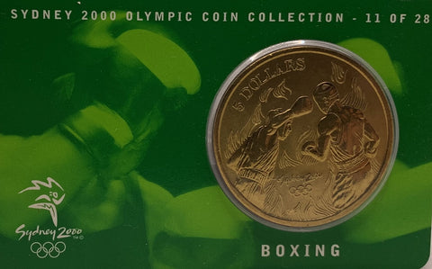 2000 Sydney Olympics 'Boxing' $5 Al/Br UNC Coin