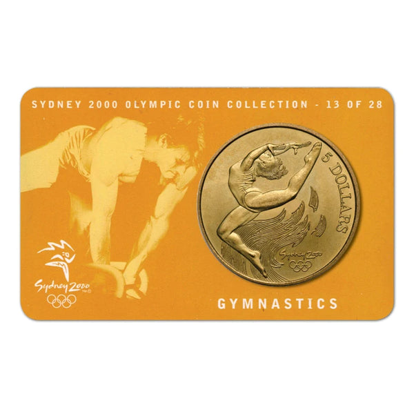 2000 Sydney Olympics 'Gymnastics' $5 Al/Br UNC Coin