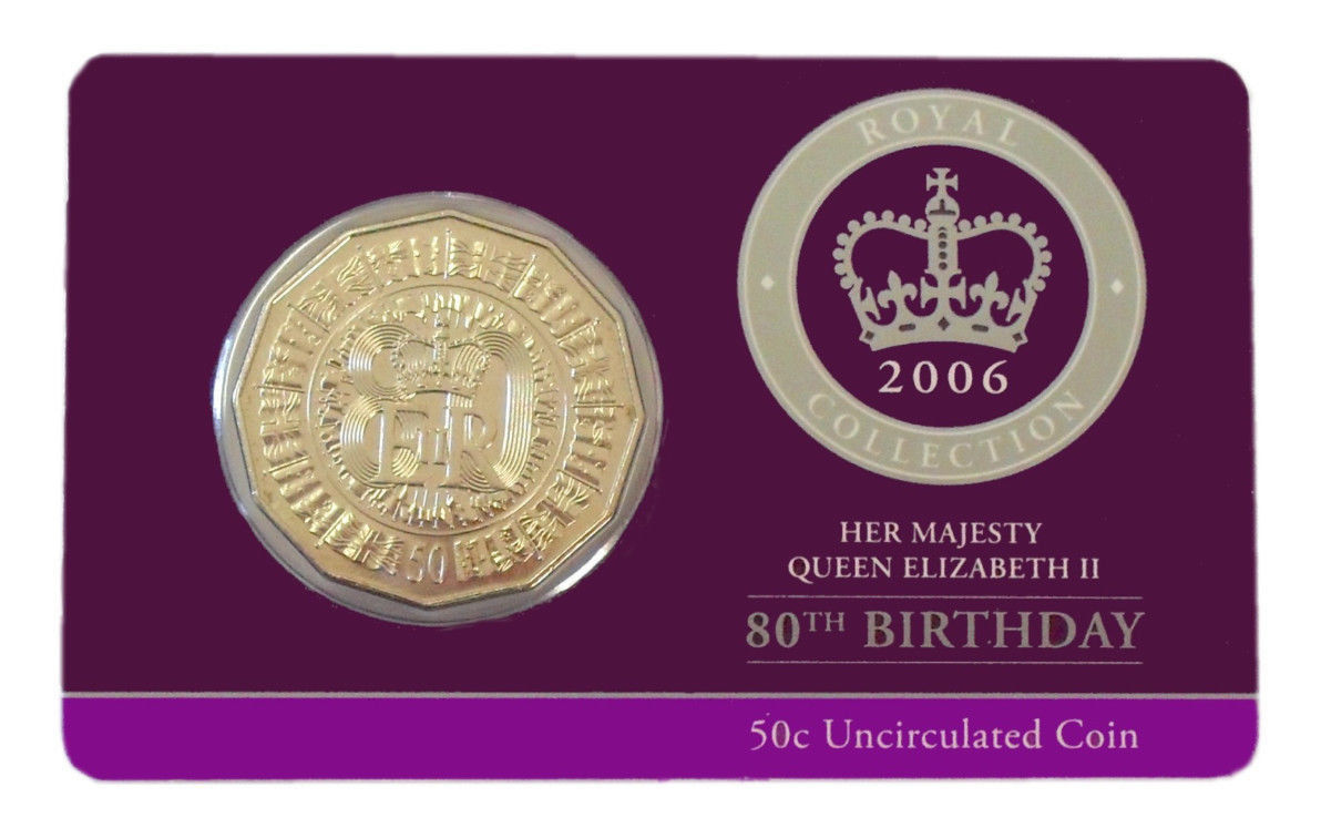 2006 Queen Elizabeth 80th Birthday 50c Card