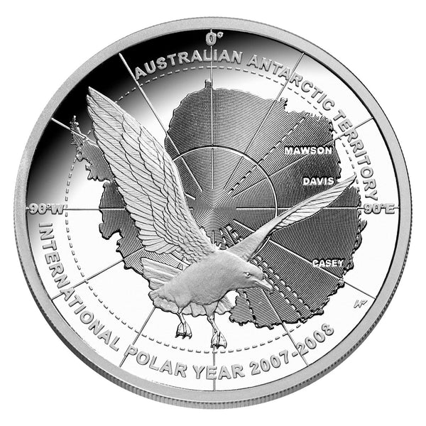 2008 Polar Series Antarctic Territory $5 1oz Silver Proof Coin