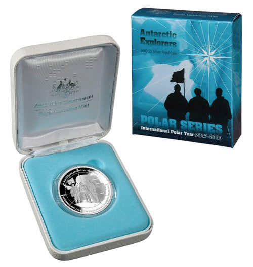 2009 Polar Series Antarctic Explorers $5 1oz Silver Proof Coin