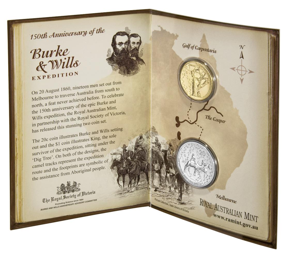 2010 Burke and Wills Expedition 150th Anniversary Two Coin Uncirculated Year Set