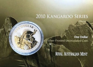 2010 Kangaroo Series 1oz Silver Coin on Card