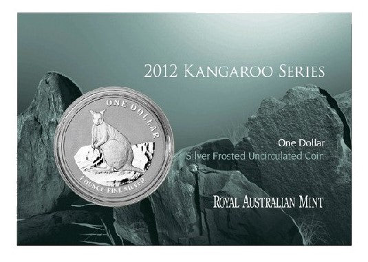 2012 Kangaroo Frosted 1oz Silver $1 Carded