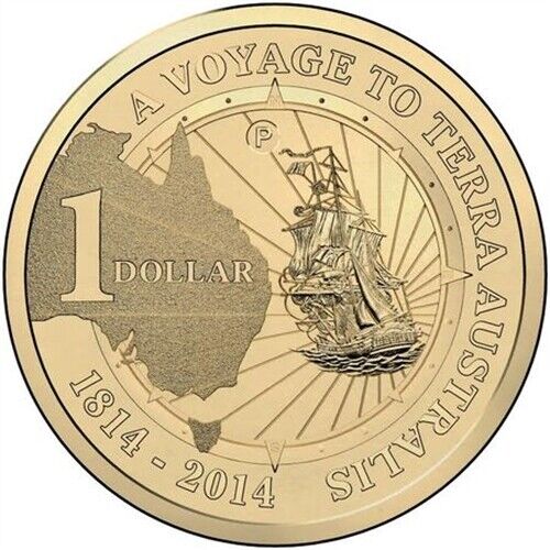 2014 A Voyage to Terra Australis $1 'P' Perth Counterstamp