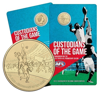 2015 Custodians of the Game AFL $1 'M' Melbourne Counterstamp Unc Coin