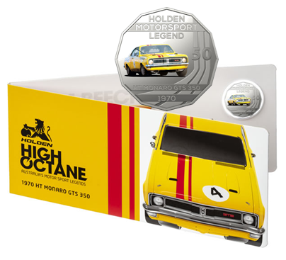 2018 Holden High Octane '1970 HT Monaro GTS 350' 50c Coin on Card