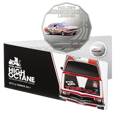 2018 Holden High Octane '1972 LJ Torana XU-1' 50c Coin on Card