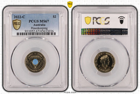 2022-C Peacekeeping Remembrance $2 'C' Mintmark MS67