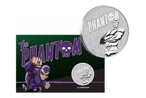 2022 The Phantom 1oz Silver Coin in Card