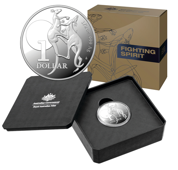 2023 Kangaroo 'Fighting Spirit' $1 - 1/2oz Fine Silver Proof Coin