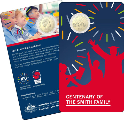 2022 Centenary Of The Smith Family $1 Uncirculated Coin