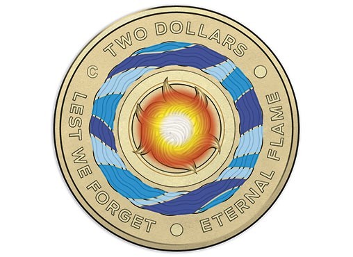 2018 Eternal Flame Coloured $2 'C' Mintmark