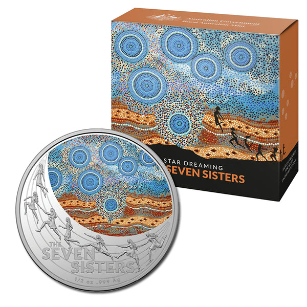 2020 Star Dreaming - The Seven Sisters $1 Coloured 1/2 oz Silver Uncirculated Coin