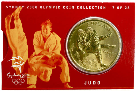 2000 Sydney Olympics 'Judo' $5 Al/Br UNC Coin