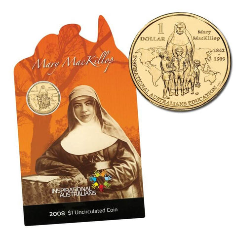 2008 Inspirational Australians $1 Carded - Mary McKillop