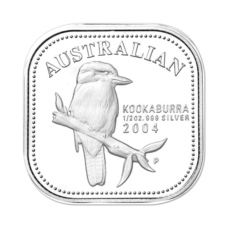 2004 Kookaburra 1/2oz Silver 50c Square Proof Coin