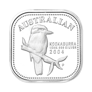 2004 Kookaburra 1/2oz Silver 50c Square Proof Coin