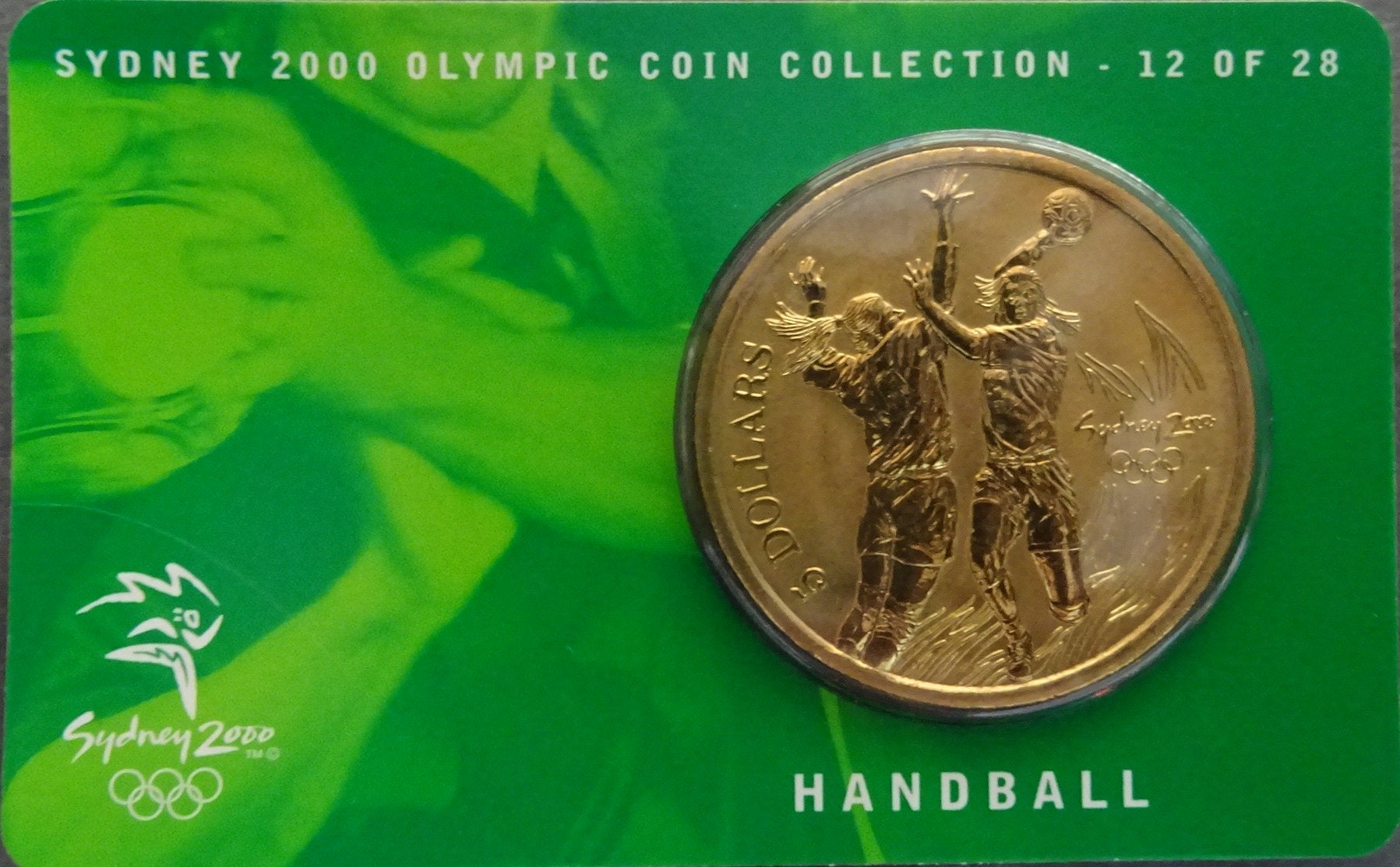 2000 Sydney Olympics 'Handball' $5 Al/Br UNC Coin