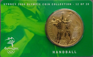 2000 Sydney Olympics 'Handball' $5 Al/Br UNC Coin