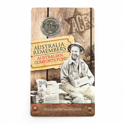 2014 Australia Remembers Comforts Fund 20c Unc Coin