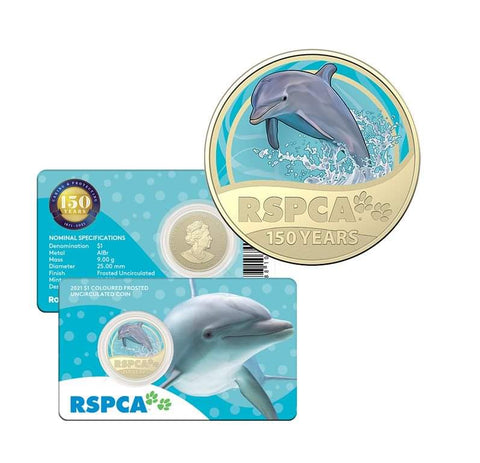 2021 RSPCA Australia 150th Anniversary 'Dolphin' $1 Carded