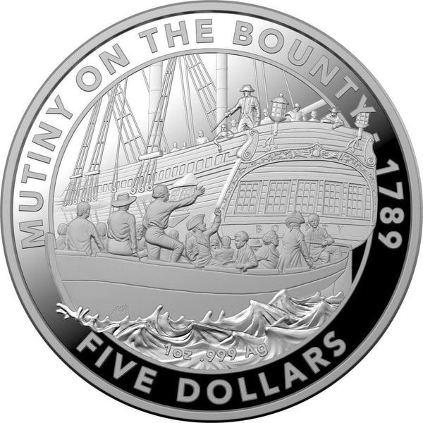2019 Mutiny And Rebellion - Mutiny on the The Bounty $5 1oz Silver Proof Coin